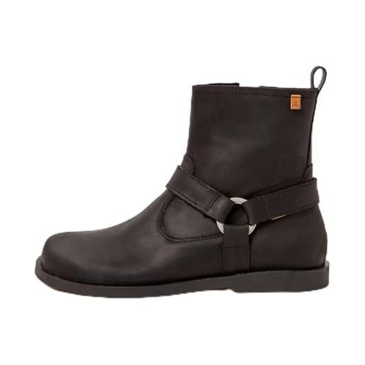 El Naturalista n5877 arenisca, stivaletti bassi con lacci donna, nero, 36 eu larga