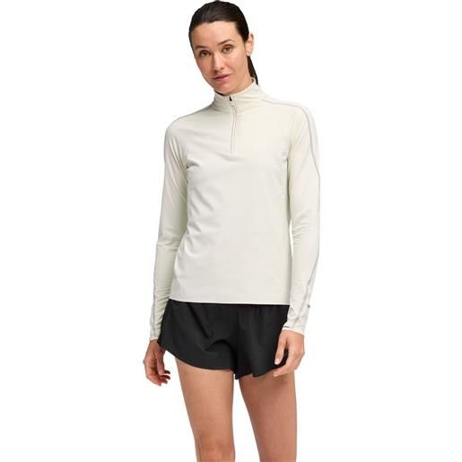 Hoka maglia donna Hoka glide. Tech quarter zip beige