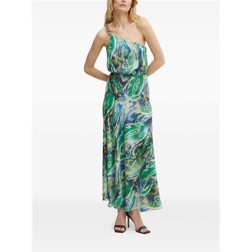 SIMONA CORSELLINI abito midi con stampa paisley - verde