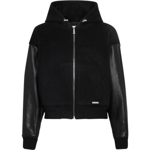 DSQUARED2 felpa con zip - nero