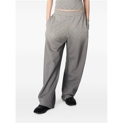 Marine Serre pantaloni sportivi goffrati in cotone - grigio