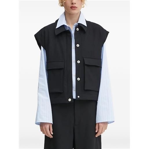 Won Hundred gilet con bottoni - nero