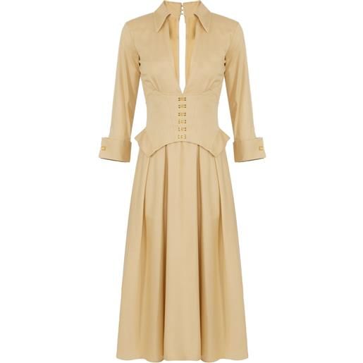 Elisabetta Franchi abito con applicazione - giallo