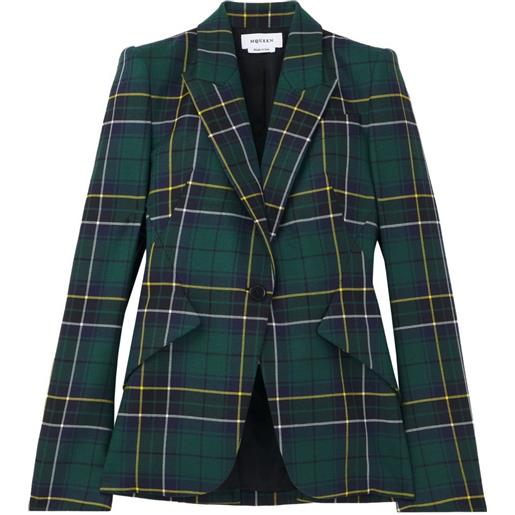 Alexander McQueen blazer tartan - verde