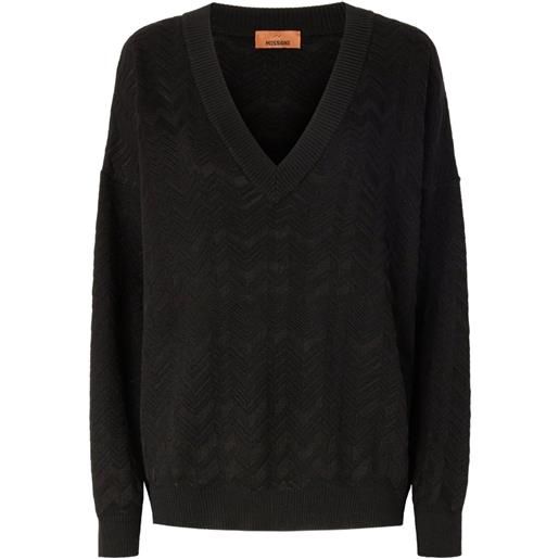 Missoni maglione con scollo a v - nero