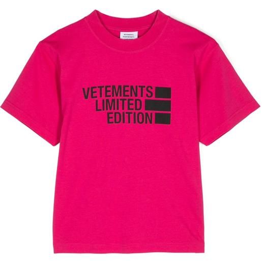 Vetements Kids t-shirt con stampa - rosa