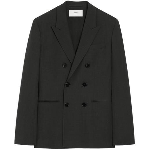 AMI Paris completo doppiopetto in lana - nero