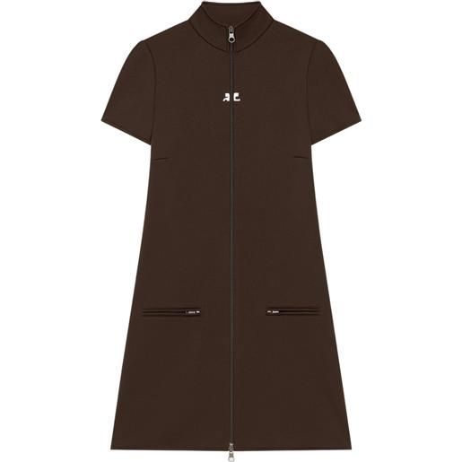 Courrèges abito a maniche corte - marrone