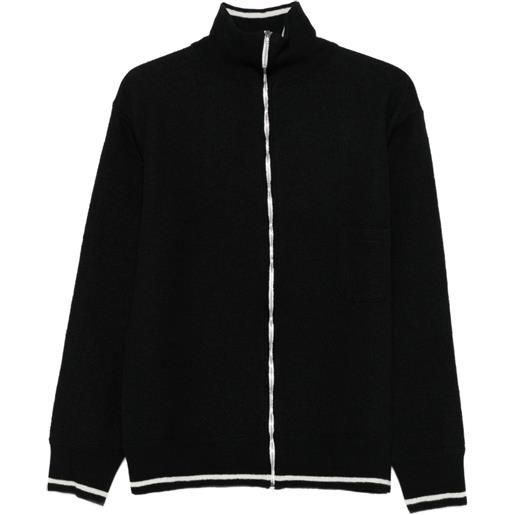 Maison Margiela cardigan con zip - nero