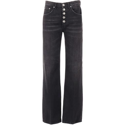 DONDUP jeans con bottoni - nero