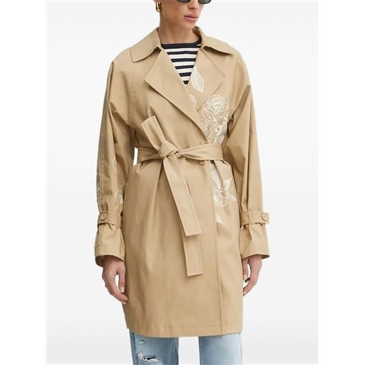 TWINSET trench con ricamo - marrone
