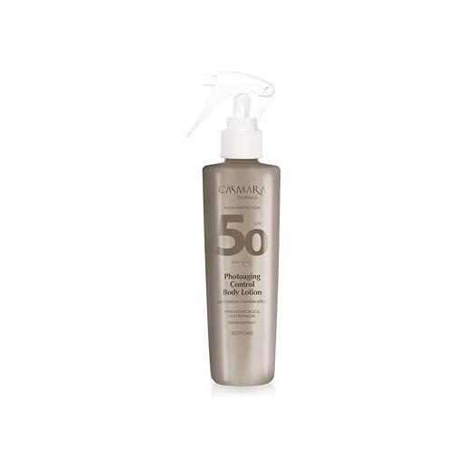 Casmara | photo. Aging body lotion spf 50 | crema protezione solare spf 50 | texture leggera, effetto invisibile e impermeabile