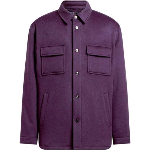 ETRO giacca-camicia con applicazione - viola