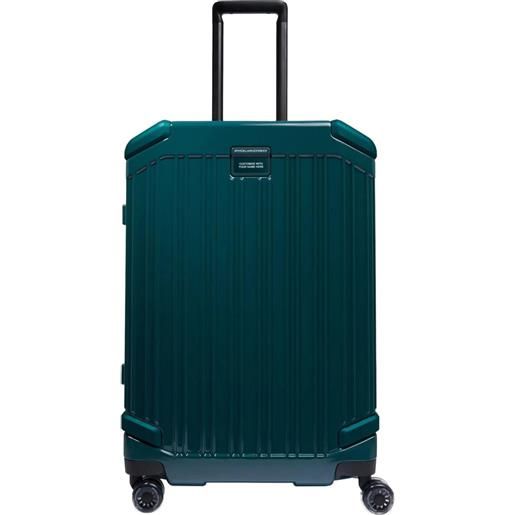 PIQUADRO trolley con 4 ruote - verde