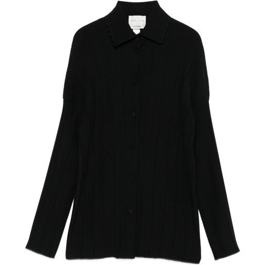 Forte Forte camicia a coste - nero