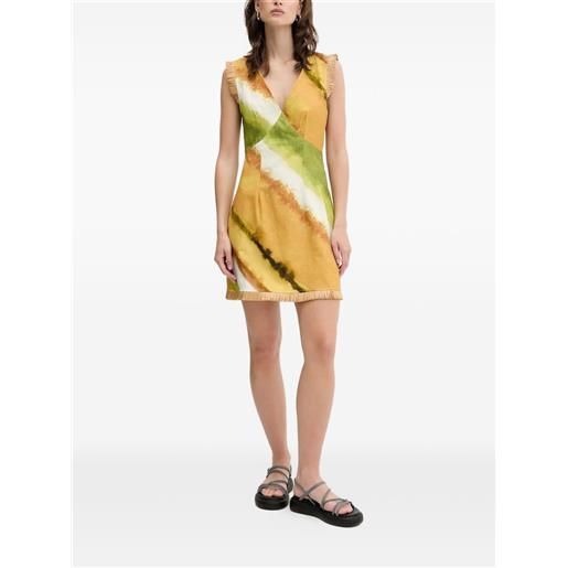 NEVER FULLY DRESSED abito corto deia con stampa astratta - giallo