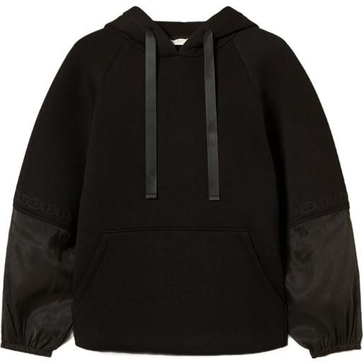 TWINSET felpa con maniche in organza - nero