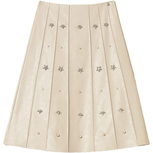 TWINSET gonna midi con cristalli - toni neutri