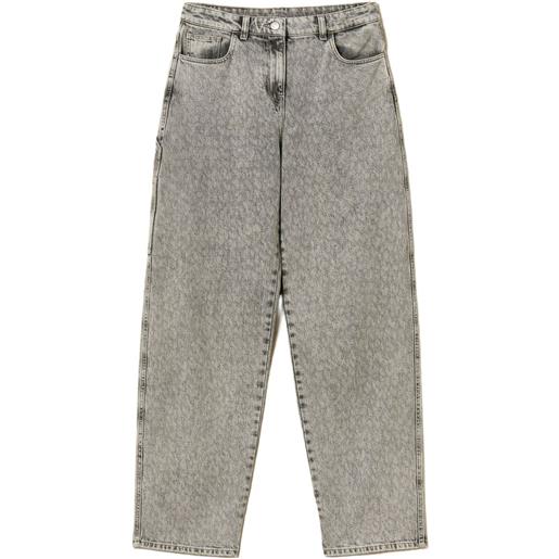 TWINSET jeans con applicazione - grigio