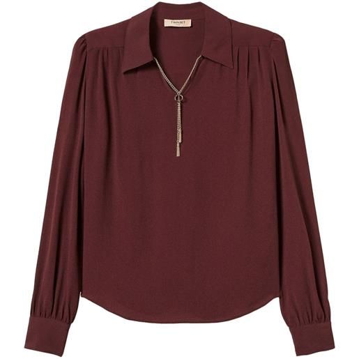 TWINSET blusa con decorazione - rosso