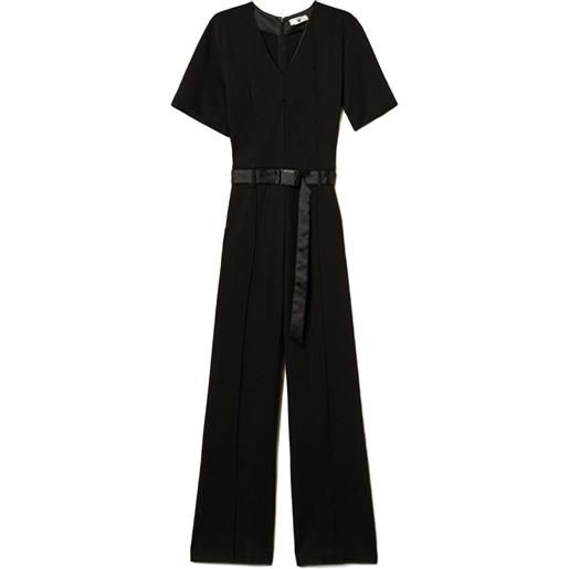 TWINSET tuta intera con scollo a v - nero