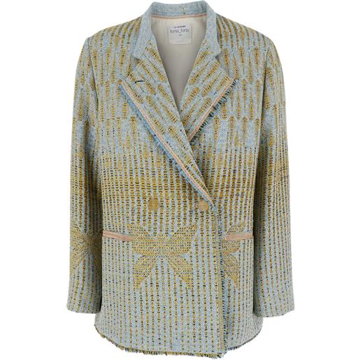 Forte Forte blazer con frange - giallo
