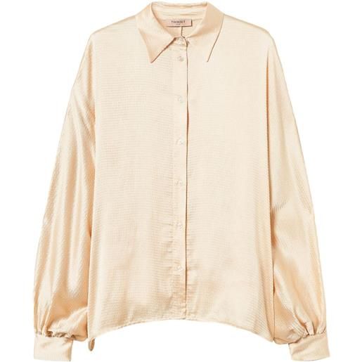 TWINSET camicia con maniche a palloncino - toni neutri