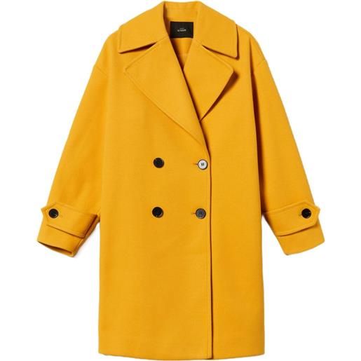 TWINSET cappotto doppiopetto - giallo