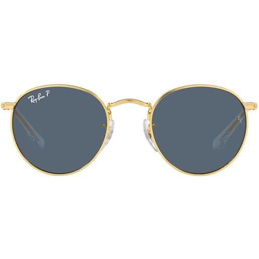 Ray-Ban occhiali da sole rj9547s 286/2v junior round oro/blu scuro bambini polarizzati
