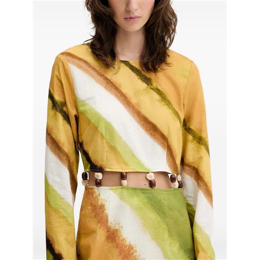 NEVER FULLY DRESSED abito lungo con stampa - verde