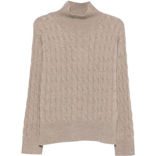 Marella maglione con collo rialzato - toni neutri