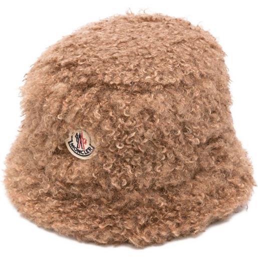 Moncler cappello bucket teddy - marrone
