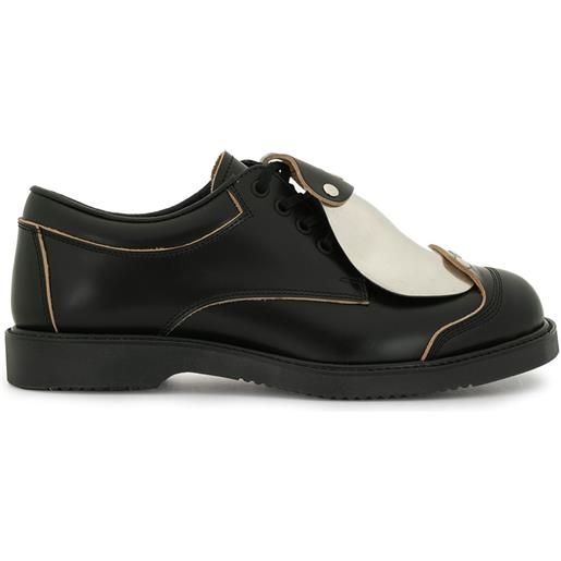 Comme des Garçons Homme Plus stringate con pannelli a contrasto - nero