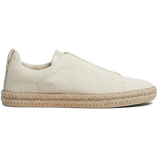 Zegna espadrilles triple stitch - toni neutri