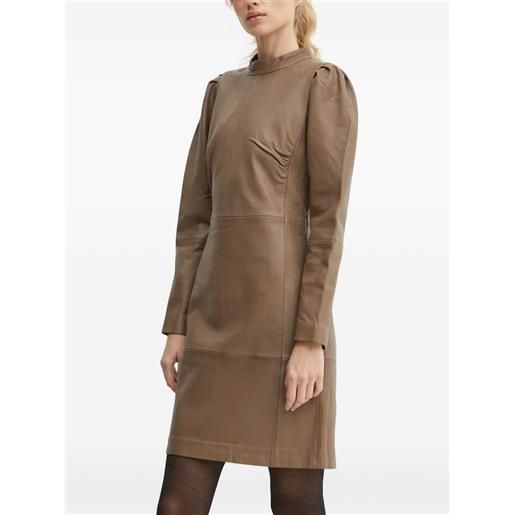 Bruuns Bazaar abito con maniche a palloncino - marrone