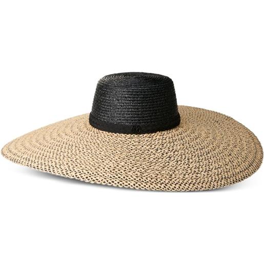 Maison Michel cappello in paglia - nero