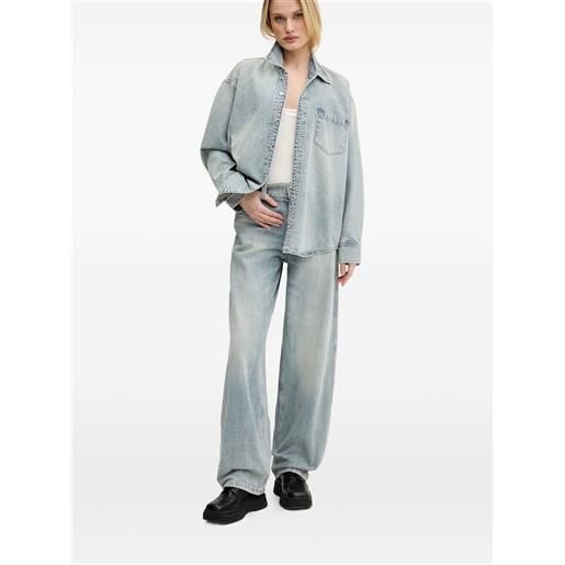 Miss Sixty jeans a gamba ampia in cotone - blu