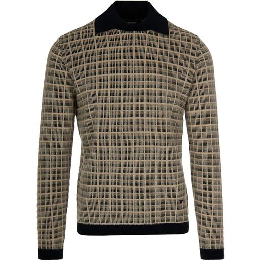 Emporio Armani polo a quadri - marrone