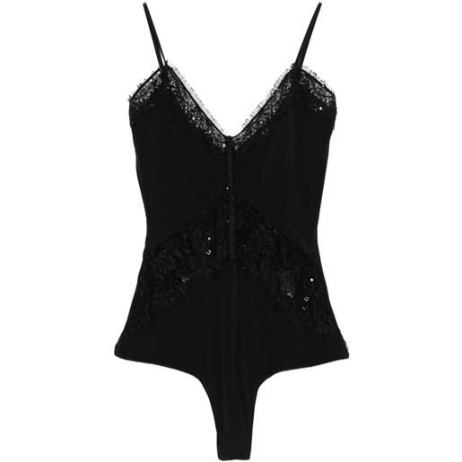 NISSA body con paillettes - nero