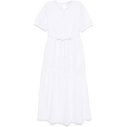 Peserico abito midi con decorazione - bianco
