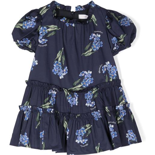 Monnalisa abito a fiori - blu