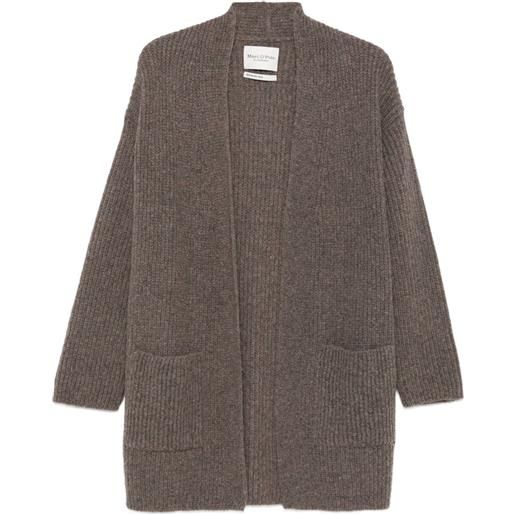 Marc O'Polo cardigan con tasca applicata - marrone