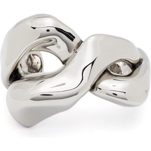 Alexander McQueen bracciale rigido - argento