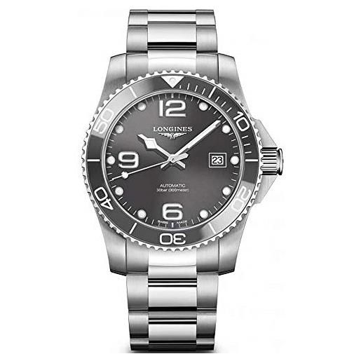 Longines hydroconquest ceramic 41mm orologio da uomo automatico subacqueo l37814766, orologio subacqueo