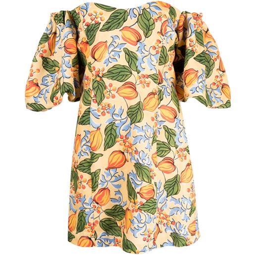 Rhode abito corto a fiori dali - arancione