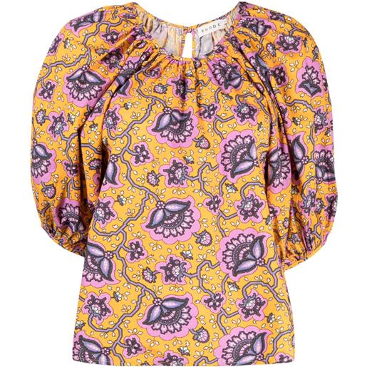 Rhode blusa rowan con stampa grafica - arancione
