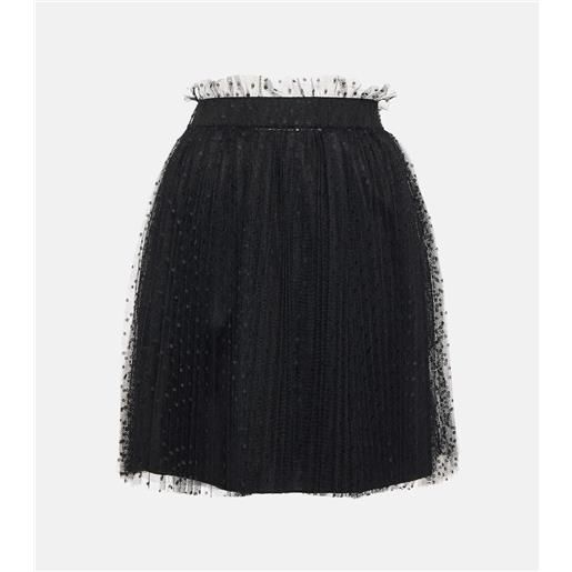 REDValentino minigonna in tulle point d'esprit