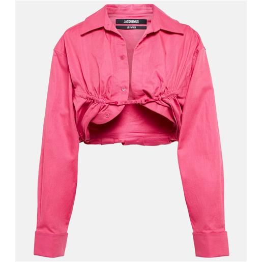 Jacquemus camicia machou in cotone e lino