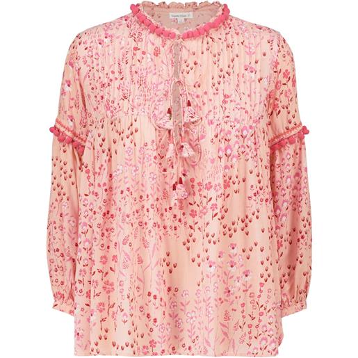 Poupette St Barth blusa clara con stampa floreale