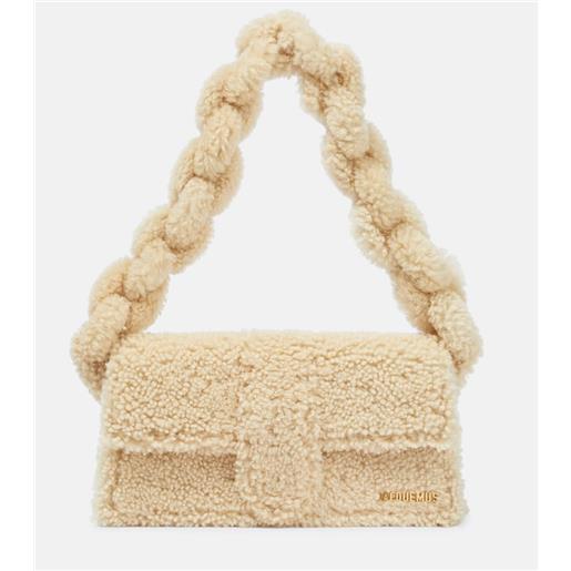 Jacquemus borsa a spalla le bambidou in shearling